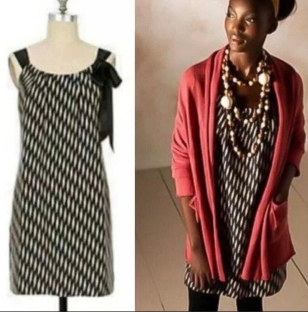 Anthropologie Floreat Endless Diamond Silk DressSize S